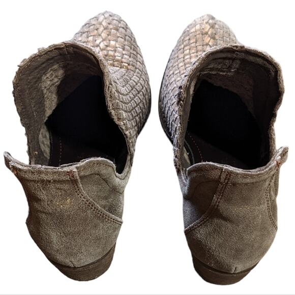 Very Volatile booties woven leather brown metallic size 8.5 - Picture 4 of 10